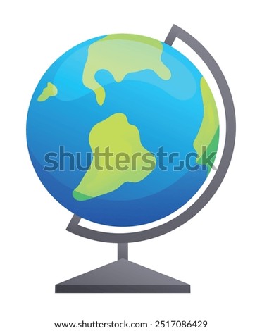 Earth globe vector illustration isolated on white background