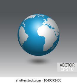 Earth globe, a vector image of the planet Earth. Earth Day. EPS10