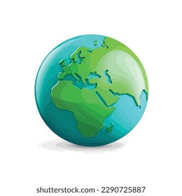 Earth globe vector isolated illustration