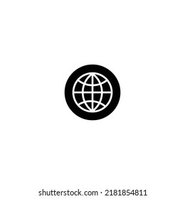earth globe vector web icon illustration white background