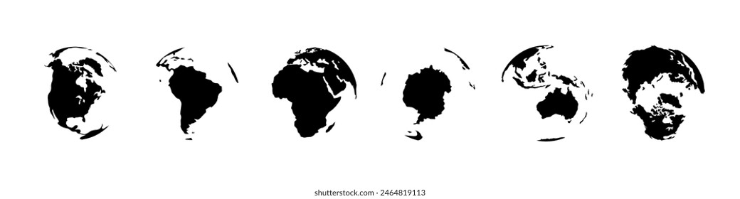 Earth globe vector. World map globe.