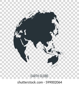 Earth Globe. View on Asia, Australia. World globe