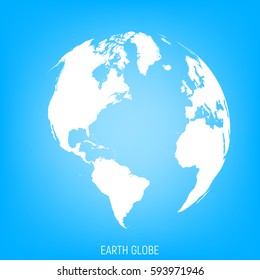Earth Globe. View on North and South America