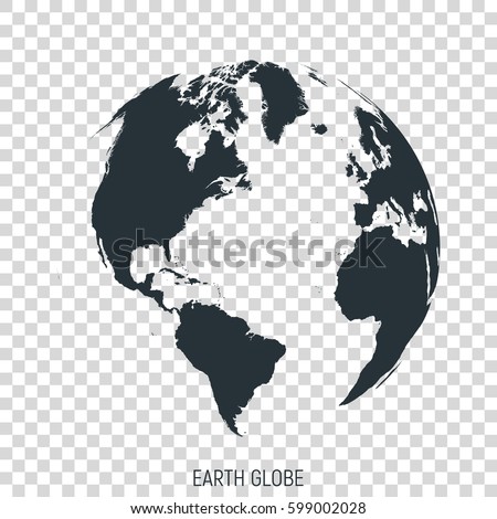Earth Globe. View on North and South America.