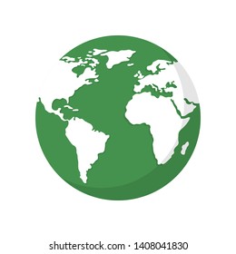 Earth Globe. World Environment Day. Ecology planet. Eco friendly design. Vector illustration. 