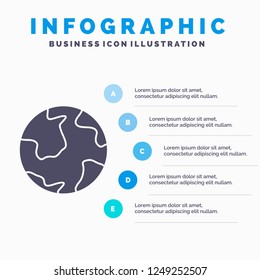 earth, globe, world, geography, discovery Infographics Template for Website and Presentation. GLyph Gray icon with Blue infographic style vector illustration.