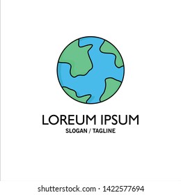 earth, globe, world, geography, discovery Flat Color Icon Vector