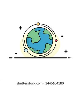 earth, globe, world, geography, discovery Flat Color Icon Vector