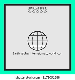 Earth, globe, world icon  vector icon