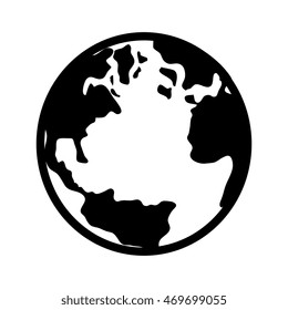 earth globe world map circle global planet vector  isolated illustration
