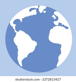 Earth globe. World map. Earth icon. Clean and modern vector illustration for design, web.