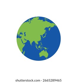 earth globe world map planet emoji symbol sign icon vector illustration isolated flat
