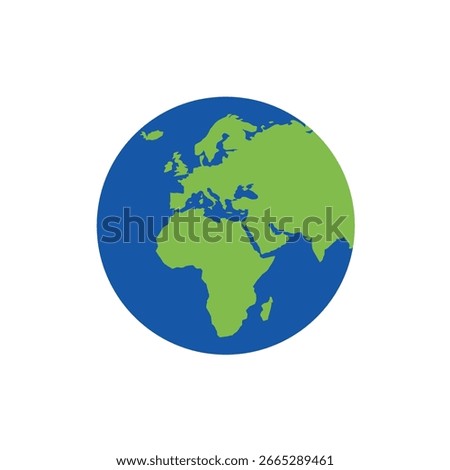 earth globe world map planet emoji symbol sign icon vector illustration isolated flat