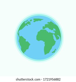 Earth globes isolated on Color background. Flat planet Earth icon. Vector illustration.