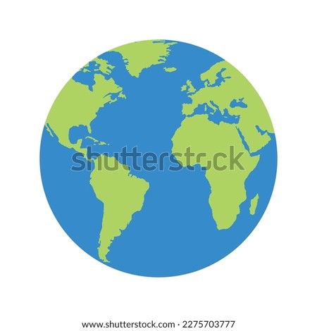 Earth globes isolated on white background. Vector illustration.