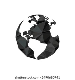 Earth globes modern futuristic design. Vector illustration.