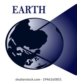 Earth globes with no background. Flat planet Earth icon. Vector illustration.