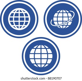 Earth globes - Vector icons