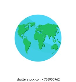 Earth globes. Vector illustration.
