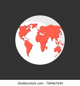 Earth globes. Vector illustration.