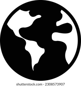 Earth glyph icon. Adventure icon set. Vector illustration isolated on white background.
