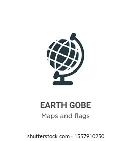 Earth gobe vector icon on white background. Flat vector earth gobe icon symbol sign from modern maps and flags collection for mobile concept and web apps design.