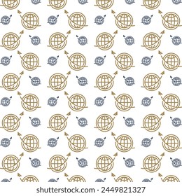 Earth grand trendy multicolor repeating pattern vector illustration background design