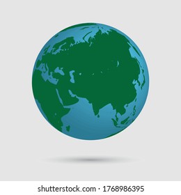 Earth graphic 3d vector design illustration.
