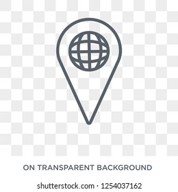 Earth grid icon. Trendy flat vector Earth grid icon on transparent background from Maps and Locations collection. High quality filled Earth grid symbol use for web and mobile