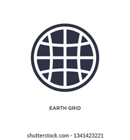 earth grid isolated icon. Simple element illustration from delivery and logistic concept. earth grid editable logo symbol design on white background. Can be use for web and mobile.
