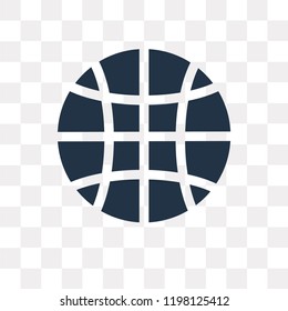 Earth grid vector icon isolated on transparent background, Earth grid transparency concept can be used web and mobile