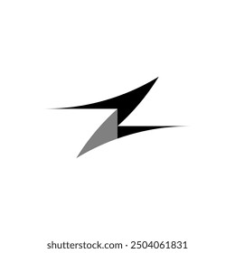 earth ground crack hole letter z earthquake logo vector design