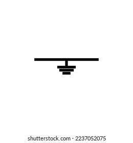 Earth or ground icon vector. Earth or ground symbol, earth or ground sign