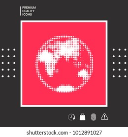 Earth - halftone logo