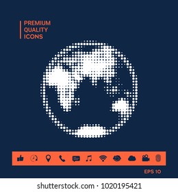 Earth - halftone logo