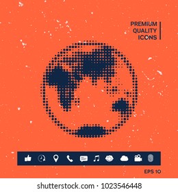 Earth - halftone logo