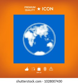Earth - halftone logo