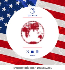 Earth - halftone logo