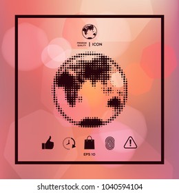 Earth - halftone logo