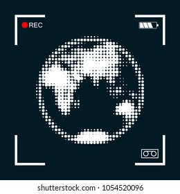 Earth - halftone logo