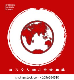 Earth - halftone logo