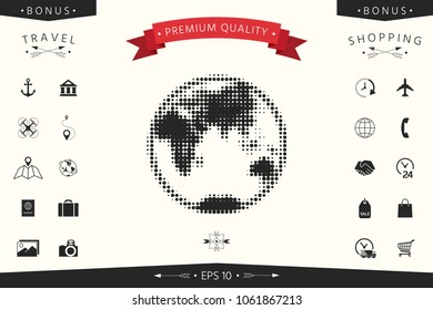 Earth - halftone logo