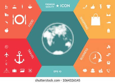 Earth - halftone logo