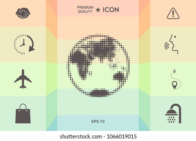 Earth - halftone logo