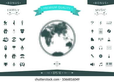 Earth - halftone logo
