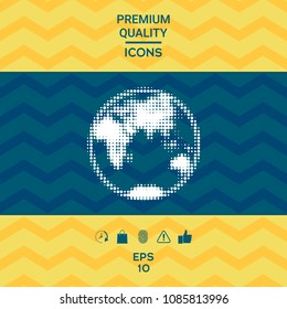 Earth - halftone logo