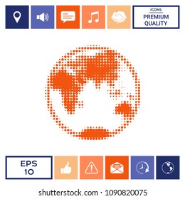 Earth - halftone logo