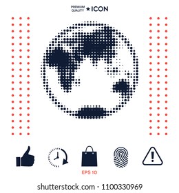 Earth - halftone logo