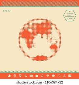 Earth - halftone logo