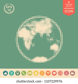 Earth - halftone logo